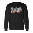 Leigh 名前入りシャツ カスタムレタリング 70年代 長袖Tシャツ ギフトのアイデア