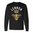 Lennon Name Lennon 誕生日プレゼント 女王冠 蜂 レノン 長袖Tシャツ ギフトのアイデア