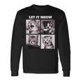 Let It Meow 面白い猫子猫の歌うギフト 長袖Tシャツ ギフトのアイデア