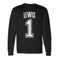 Lewisサポーター番号 1番の大ファン 長袖tシャツ 長袖Tシャツ ギフトのアイデア