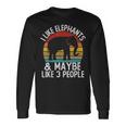 I Like Elephants And Maybe Like 3 People シャツ 象 長袖Tシャツ ギフトのアイデア