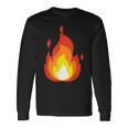 Lit Fire Flame ホットバーニングビーチパーティー 長袖Tシャツ ギフトのアイデア