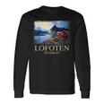 Lofoten ノルウェー キャビン ノルディック フィヨルド ベルゲン オーロラ 長袖Tシャツ ギフトのアイデア