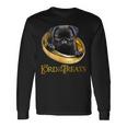 Lord Of The Treats 御馳走の主-クリスマスのための面白い黒いパグ犬 長袖Tシャツ ギフトのアイデア