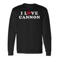 I Love Cannon マッチング ガールフレンド&ボーイフレンド キャノン名 長袖Tシャツ ギフトのアイデア