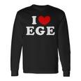 I Love Ege 私は愛する Ege 長袖Tシャツ ギフトのアイデア