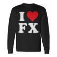 I Love Fx イニシャル I Heart FX 名前 F X 長袖Tシャツ ギフトのアイデア