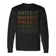 Love Heart Grizzly グランジ ビンテージスタイル ブラック グリズリー 長袖Tシャツ ギフトのアイデア