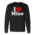 I Love Heart Miso 発酵大豆ペースト ミソスープ 長袖Tシャツ ギフトのアイデア