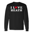 I Love Heath マッチング ガールフレンド&ボーイフレンド ヒースネーム 長袖Tシャツ ギフトのアイデア