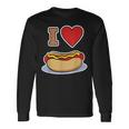 I Love Hot Dog 私はホットドッグを愛している ホットドッグ 長袖Tシャツ ギフトのアイデア