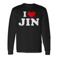 I Love Jin 私は愛する Jin 長袖Tシャツ ギフトのアイデア