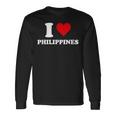 I Love Philippines Coeur Cadeau Philippin Philippine T-shirt à manches longues Idées cadeaux