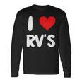I Love Rv のレクリエーションビークル キャンプ キャンピングカー 旅行 旅行 長袖Tシャツ ギフトのアイデア