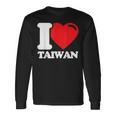 I Love Taiwan 台北国旗 ハートトラベル 台湾製品 長袖Tシャツ ギフトのアイデア