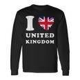 I Love United Kingdom ハートフラッグ イギリス Uk グレートブリテン 長袖Tシャツ ギフトのアイデア