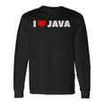 I Love ハート Java 長袖Tシャツ ギフトのアイデア