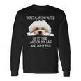 Maltese Dog Is On My Mind 面白い子犬オーナーデザイン 長袖Tシャツ ギフトのアイデア