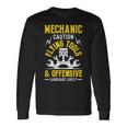 Mechanic Caution Flying Tools 自動車整備士 長袖Tシャツ ギフトのアイデア