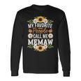 Meemaw ひまわり 好きな人 Call Me Meemaw 長袖Tシャツ ギフトのアイデア