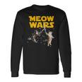 Meow Wars 猫好きのための面白いグラフィック 長袖Tシャツ ギフトのアイデア