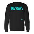 Nasaワームと記章のロゴ 長袖Tシャツ ギフトのアイデア