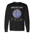 Nerdy Mercury 天文学 科学惑星 太陽系 ホワイト 長袖Tシャツ ギフトのアイデア
