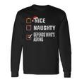 Nice Naughty Depends Who's Asking クリスマスリスト サンタ クリスマス 長袖Tシャツ ギフトのアイデア