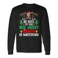 Be Nice To The Disc Jockeyanta Dj Disc Jockey Christmas 長袖Tシャツ ギフトのアイデア