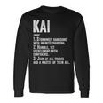 Nombre Camisa Kai Definition Nombre Personalizado Divertido Camiseta de manga larga Ideas de regalos