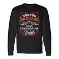 Norton Blood Run Through Myeins Family Christmas 長袖Tシャツ ギフトのアイデア