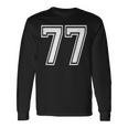 Number 77 Birthday 77Thports Player チーム番号入りジャージ 長袖Tシャツ ギフトのアイデア