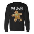 Ohnap ジンジャーブレッドマン クッキー 骨折脚 面白い 長袖Tシャツ ギフトのアイデア
