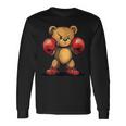 Oso De Peluche Juguetón Con Guantes De Boxeo Para Un Desafío Divertido Camiseta de manga larga Ideas de regalos