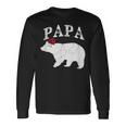 Papa Bear Xmas Buffalo Plaid Lights Matching Family Pajama 長袖Tシャツ ギフトのアイデア