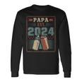 Papa Est 2024 初めてのパパ 父の日 新しい父親の父性 長袖Tシャツ ギフトのアイデア