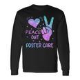 Peace Out フォスターケア 養子縁組 ごっちゃの日 2023 長袖Tシャツ ギフトのアイデア