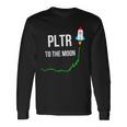 Pltr To The Moontock Ticker Wsb 面白いミーム 長袖Tシャツ ギフトのアイデア