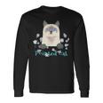 Pointed Cat 猫 ネコ シャム猫 ヒマラヤン トンキニーズ 花 レトロ ガーリー メンズ レディース キッズ 長袖Tシャツ ギフトのアイデア