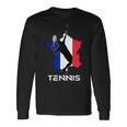 Racketports Coach フランス国旗 チーム フランス テニス 長袖Tシャツ ギフトのアイデア