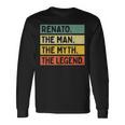 Renato The Man The Myth The Legendおかしな名言 長袖Tシャツ ギフトのアイデア