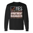 Retro Profession I'm The Apartment Manager 長袖Tシャツ ギフトのアイデア