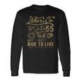 Ride To Live アンティーク風ビンテージレトロアメリカンバイク 長袖Tシャツ ギフトのアイデア