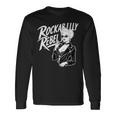 Rockabilly Rebel Blonde Pinup With Attitude Graphic 長袖Tシャツ ギフトのアイデア