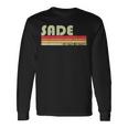 Sade 名前入り レトロヴィンテージ 80年代 90年代 誕生日 長袖Tシャツ ギフトのアイデア