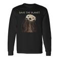 Save The Planet かわいいラッコ。 長袖Tシャツ ギフトのアイデア