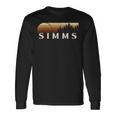 Simms Tx ビンテージ エバーグリーン サンセット 80年代 レトロ 長袖Tシャツ ギフトのアイデア
