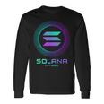 Solanaolコイン暗号ロゴブロックチェーン ソラナ 長袖Tシャツ ギフトのアイデア