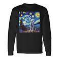 Starry Night Renditionincentan Gogh Astronaut 長袖Tシャツ ギフトのアイデア