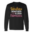 Sunshine Mix With A Little Hurricane 面白い皮肉な引用 長袖Tシャツ ギフトのアイデア